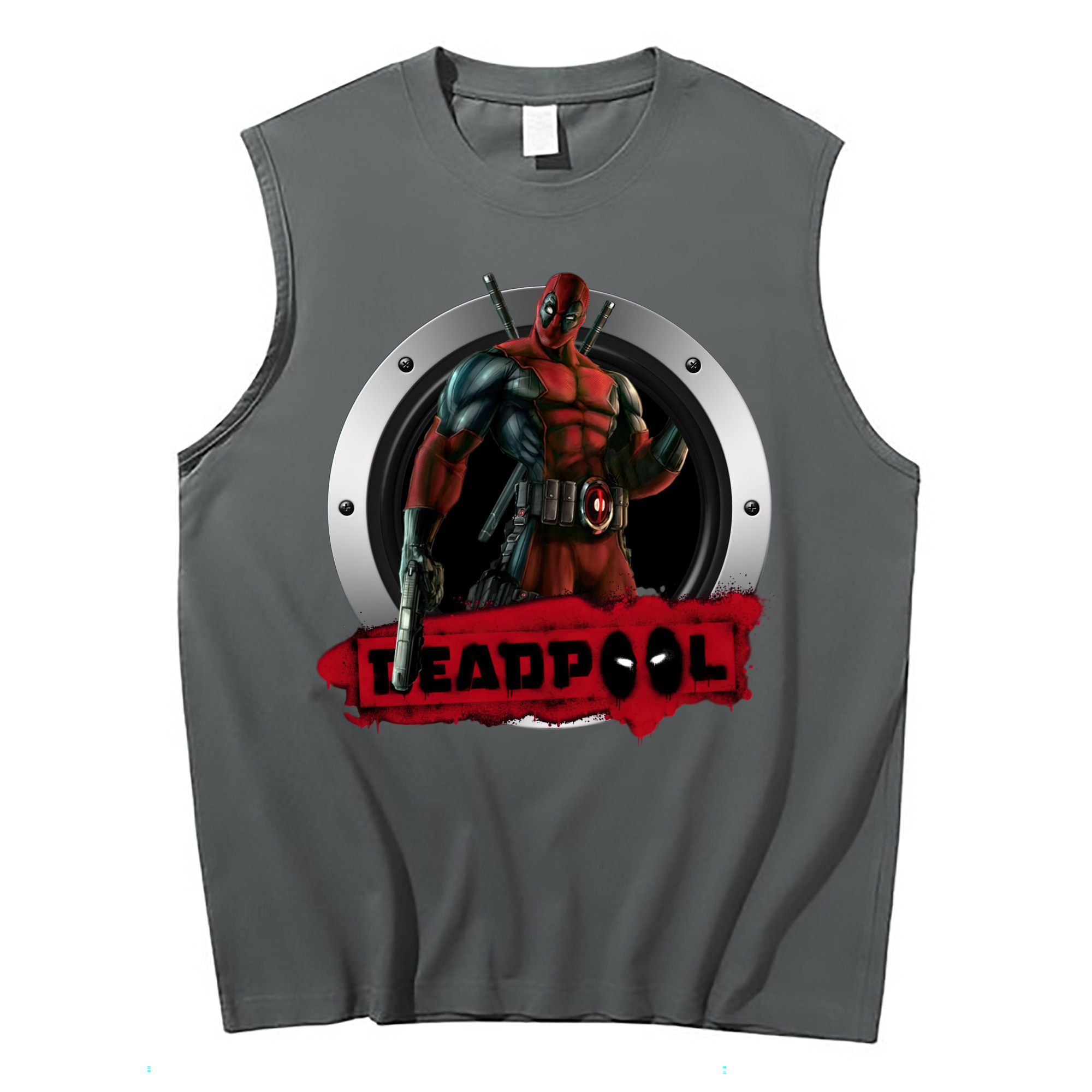 （画像用） Deadpool デッドプール コットン100％タンクトップ（フロントプリント）